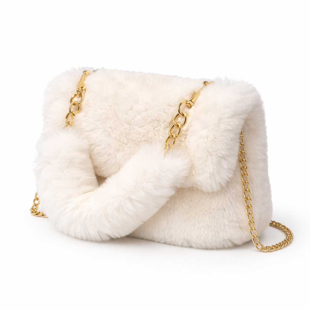 Плюшена чанта с верижка - A5