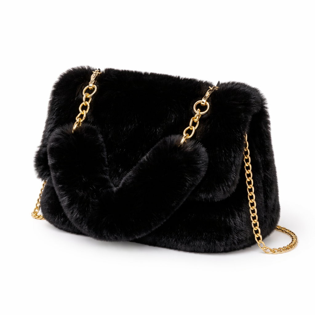 Плюшена чанта с верижка - A5