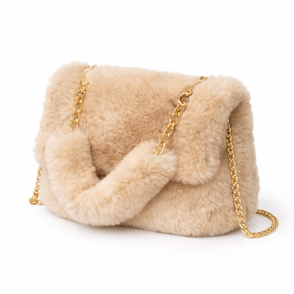 Плюшена чанта с верижка - A5