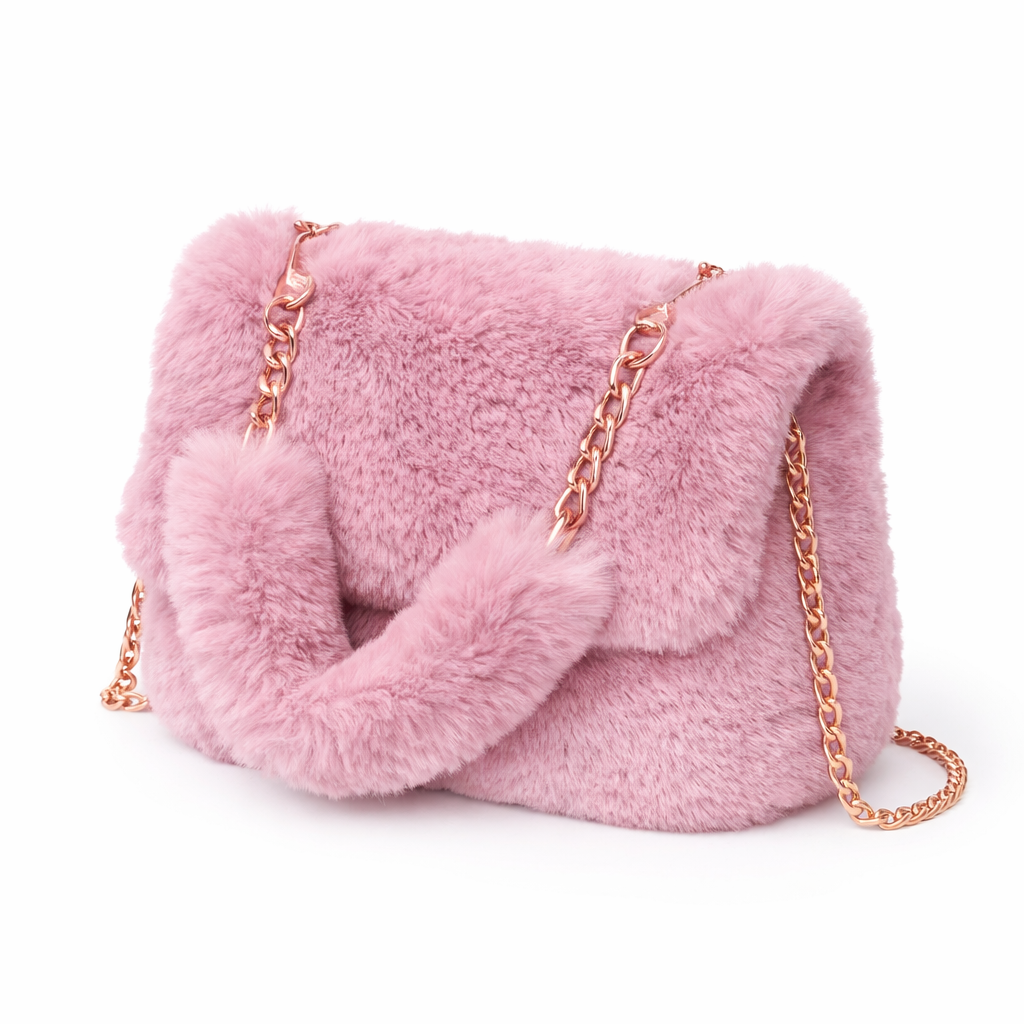 Плюшена чанта с верижка - A5