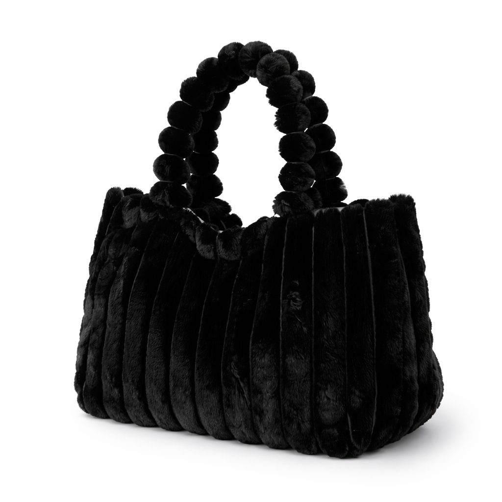 Релефна плюшена чанта - A25