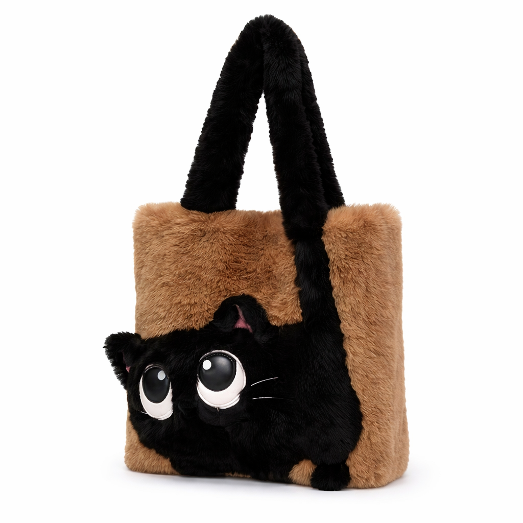 Плюшена чанта с котка - A29